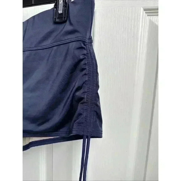 Livi By Lane Bryant Pull On Swim Size 14 Short Blue Side Strings Lined - Picture 2 of 5